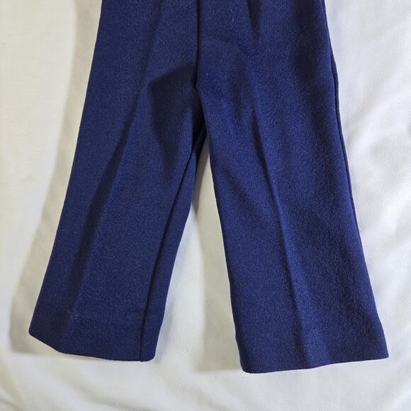 Mothercare Vintage Boy's Suspender Pants 30 Month Navy Blue 1960s 11" Inseam - Picture 3 of 11